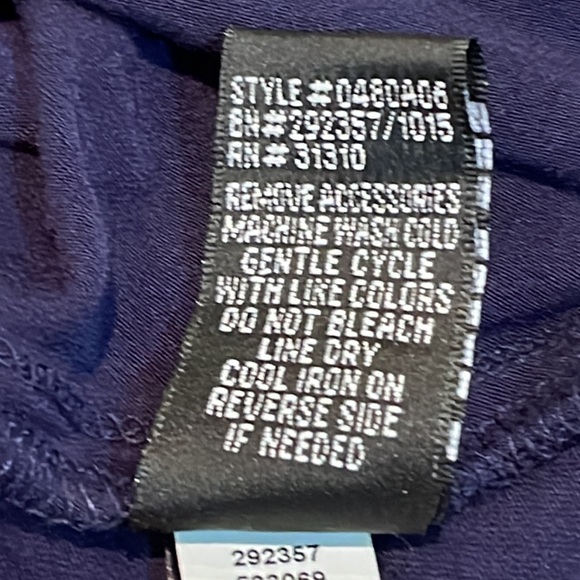 Women’s asymmetrical navy blouse - Picture 5 of 7